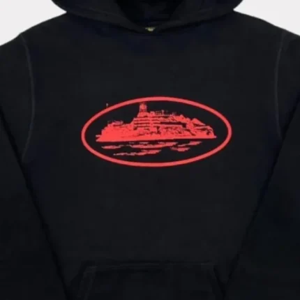 Corteiz Alcatraz Hoodie Black/red