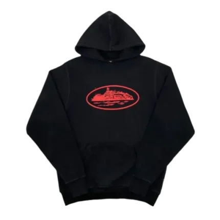 Corteiz Alcatraz Hoodie Black/red