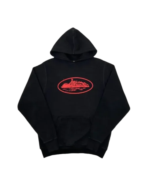 Corteiz Alcatraz Hoodie Black/red